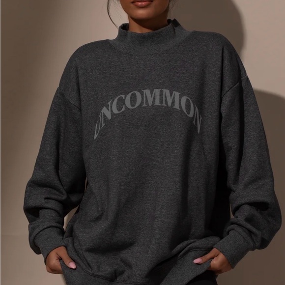 Uncommon James Tops - Uncommon James Dark Gray Sweatshirt